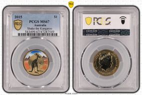 2015 $1 Shake the Kangaroo MS67