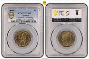 2009-C $1 Australian Citizenship MS67
