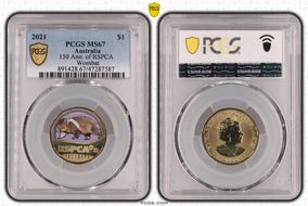 2021 $1 150 Ann. of RSPCA Wombat MS67