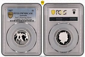 2007 $1 Surf Lifesaving Silver PR70DCAM