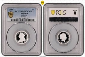 2000 $2 Victoria  Silver PR70DCAM
