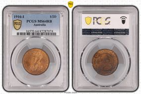 1916-I 1/2D MS64RB