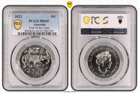 2022 50C Year of the Tiger MS69