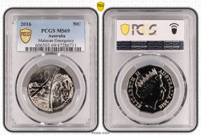 2016 50C Malayan Emergency MS69