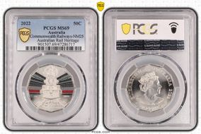 2022 50C Commonwealth Railways-NM25 Australian Rail Heritage MS69