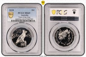 2018 50C Year of the Dog MS69