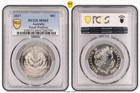 2017 50C Royal Wedding 70th Ann. MS69