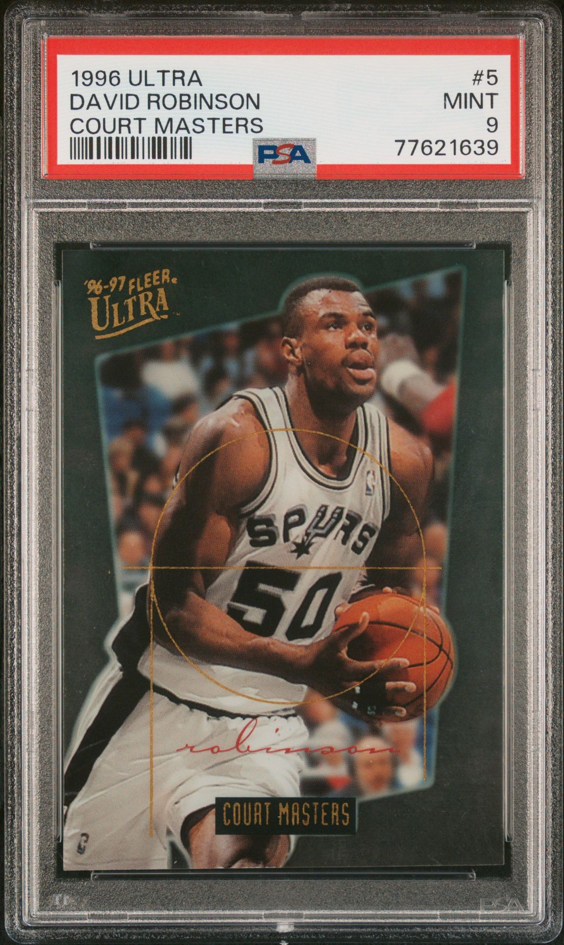 1996 Ultra Court Masters David Robinson #5 (Court Masters) Mint 9 front