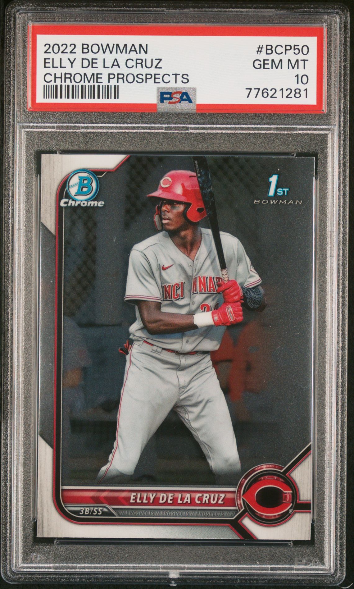 2022 Bowman BOWMAN CHROME PROSPECTS #BCP50 Elly De La Cruz front