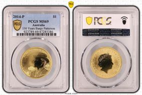 2014-P $1 A.B. "Banjo" Paterson 150th Anniversary MS69