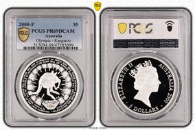 2000-P $5 Olympic - Kangaroo PR69DCAM
