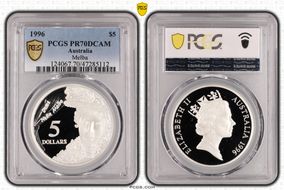 1996 $5 Melba PR70DCAM