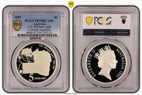 1995 $5 Col. William Light Colonial Australia PR70DCAM
