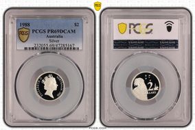 1988 $2 Silver PR69DCAM