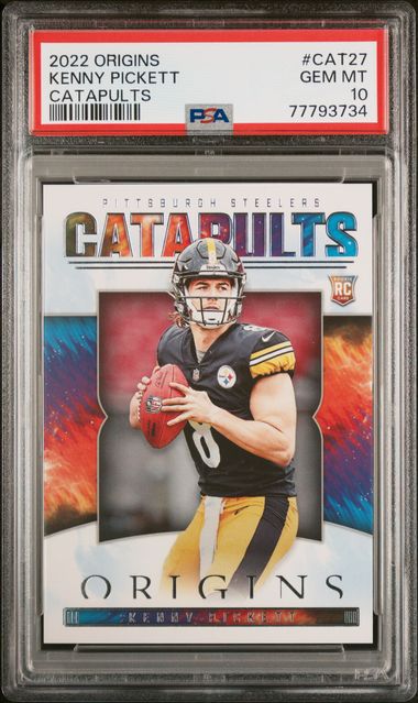 2022 National Treasures Rookie NFL Gear Signature Combos Kenny Pickett PSA  9