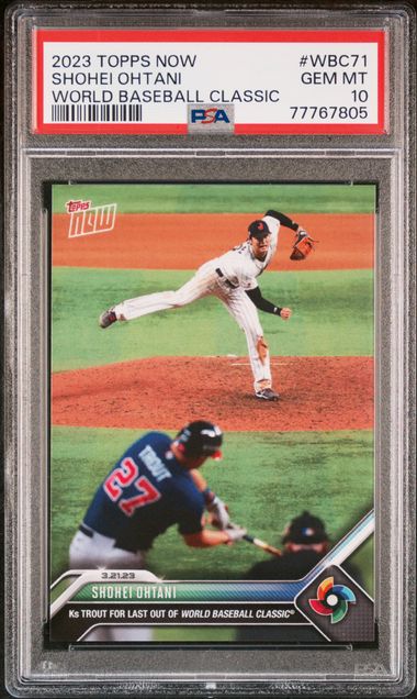 2023 Topps Now World Baseball Classic #WBC71 Shohei Ohtani PSA 10