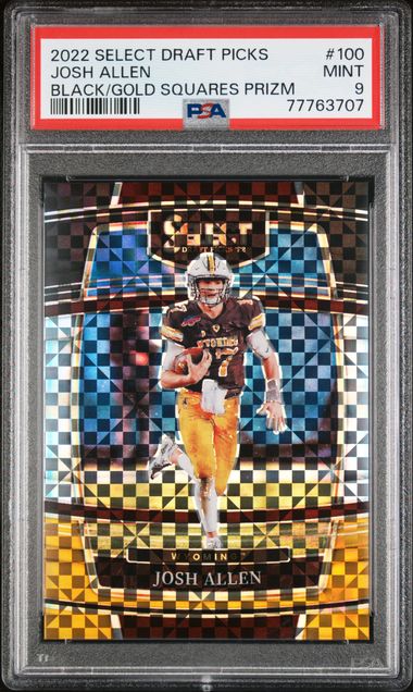 2022 Panini Select Blue Prizm 111 Josh Allen – PSA NM-MT 8 on