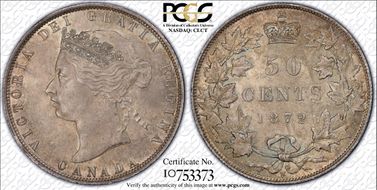 1872-H 50C MS66