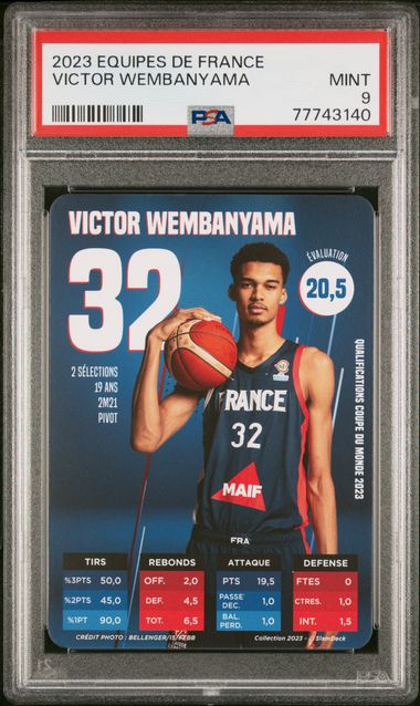 2023 Slam Deck Collection Equipes De France Victor Wembanyama Rookie Card –  PSA MINT 9 on Goldin Auctions