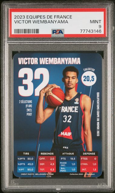 2023 Slam Deck Collection Equipes De France Victor Wembanyama Rookie Card –  PSA MINT 9 on Goldin Auctions