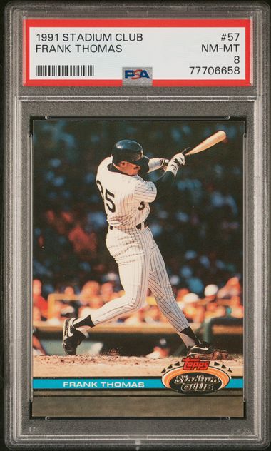 1990 Topps Error Partial Blackless #414 Frank Thomas – PSA NM-MT 8 on  Goldin Auctions