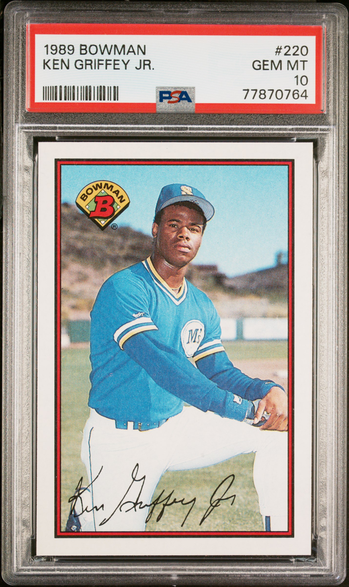 1989 Bowman Ken Griffey Jr. #220 Gem Mt 10 front