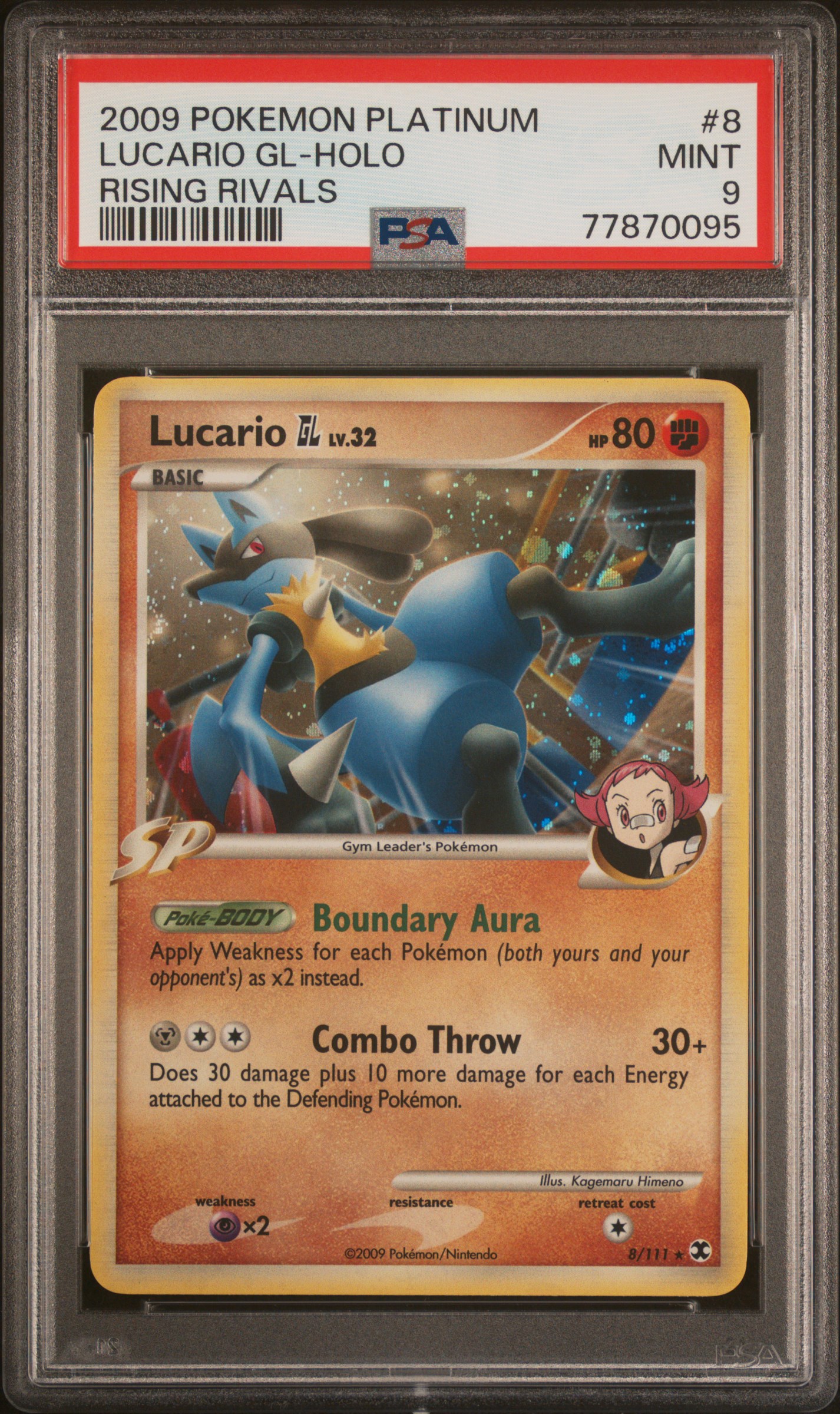 fish's 2009 Pokemon Platinum Rising Rivals Lucario Gl-Holo Rising