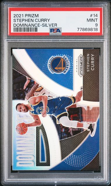 2021 Panini Prizm Dominance Silver 14 Stephen Curry PSA 9 on