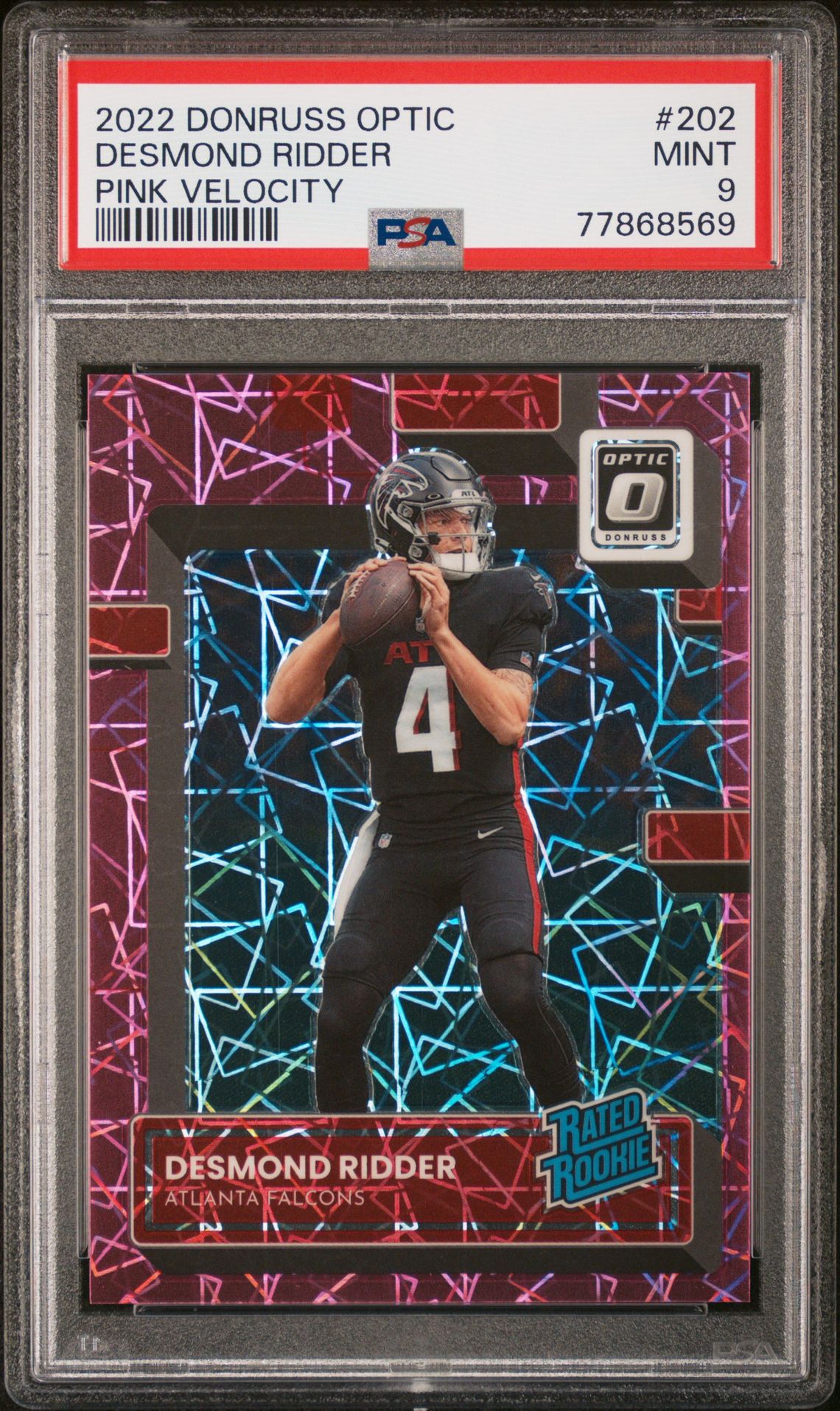 2022 Panini PANINI DONRUSS OPTIC PINK VELOCITY #202 Desmond Ridder front