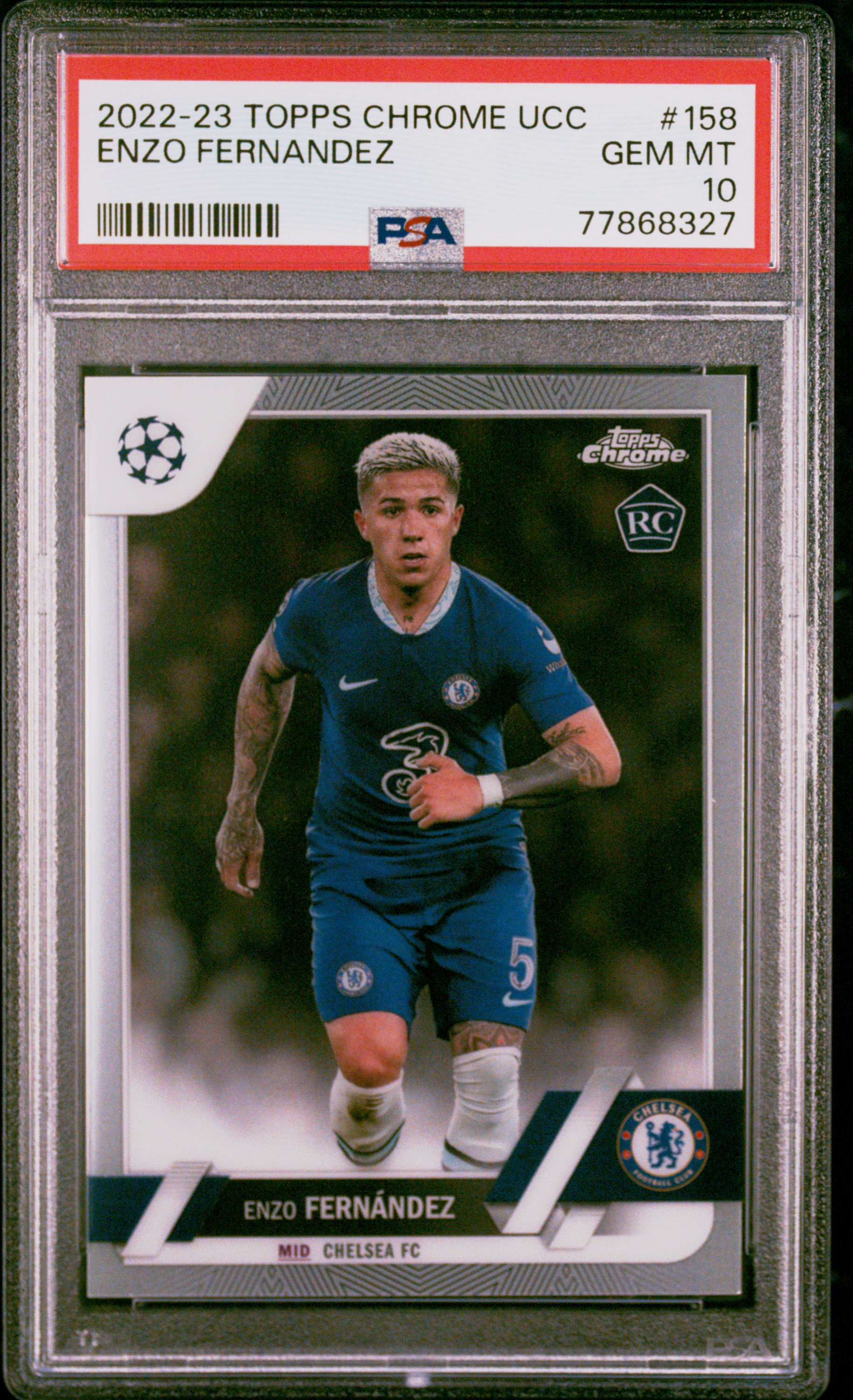 2022 Topps Chrome Uefa Club Competitions 158 Enzo Fernandez – PSA GEM MT 10