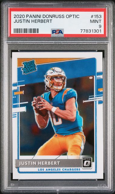 2022 Panini Donruss Elite Spellbound #SB-JH4 Justin Herbert (#096/349) –  PSA MINT 9 on Goldin Auctions