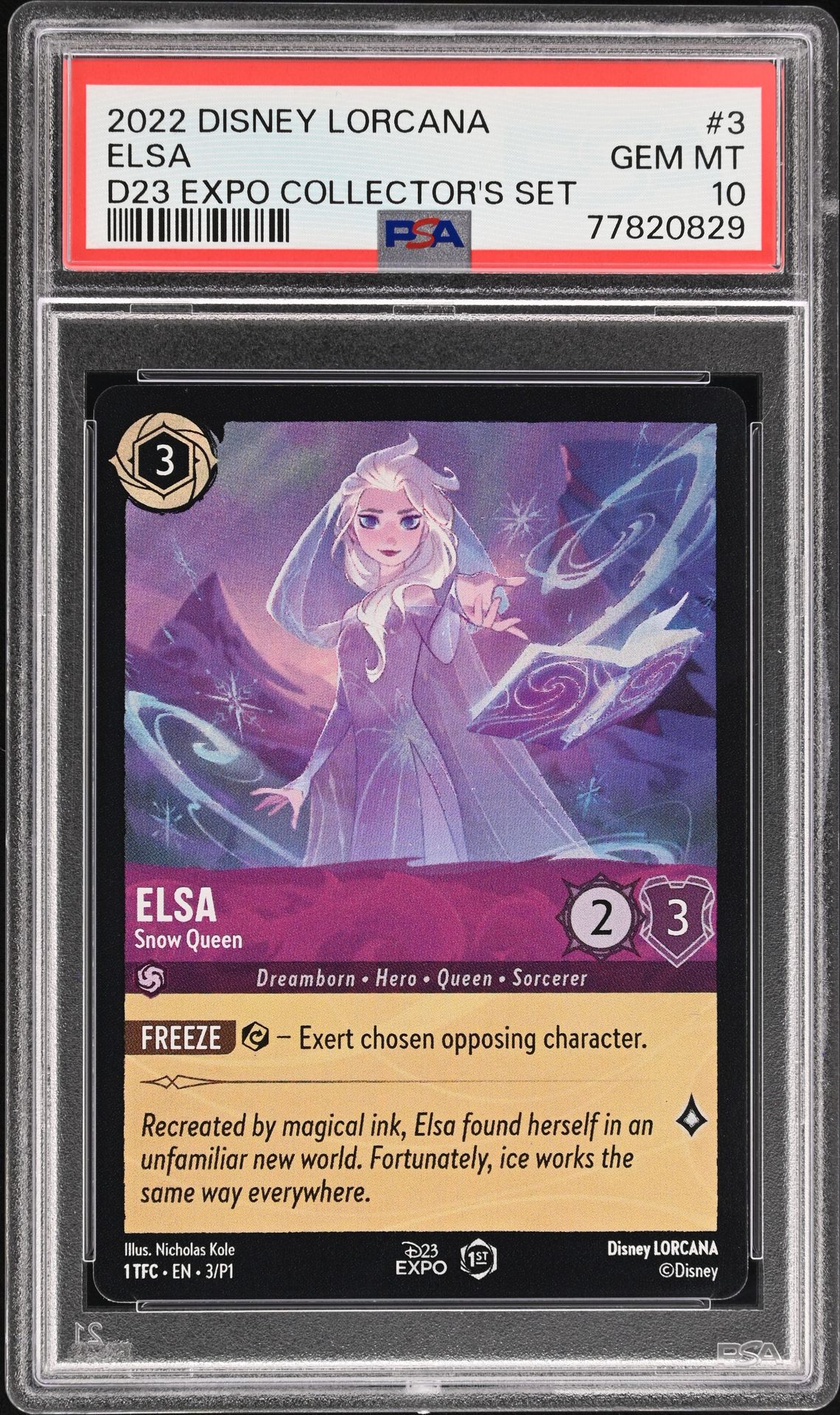 2022 Lorcana DISNEY LORCANA PROMO D23 EXPO COLLECTOR'S SET #3 Elsa front