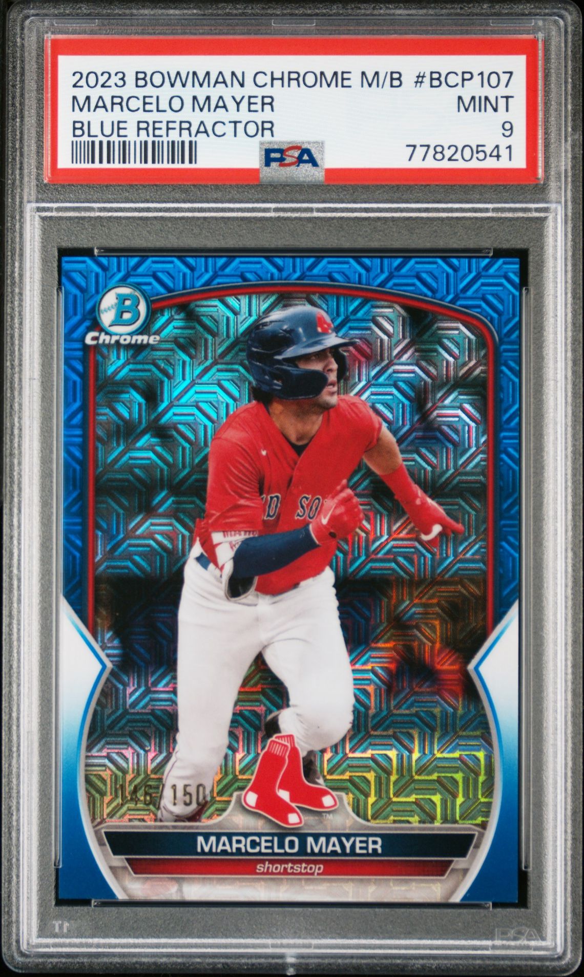 2023 Bowman BOWMAN MEGA BOX CHROME Blue Refractor #107 Marcelo Mayer front