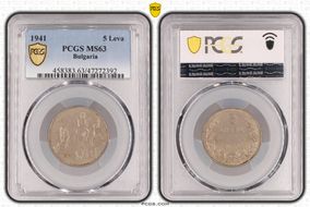 1941 5 Leva KM-39a MS63