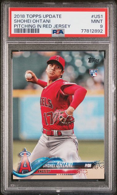2018 Topps Topps Update Pitching In Red Jersey Red #US1 Shohei Ohtani front