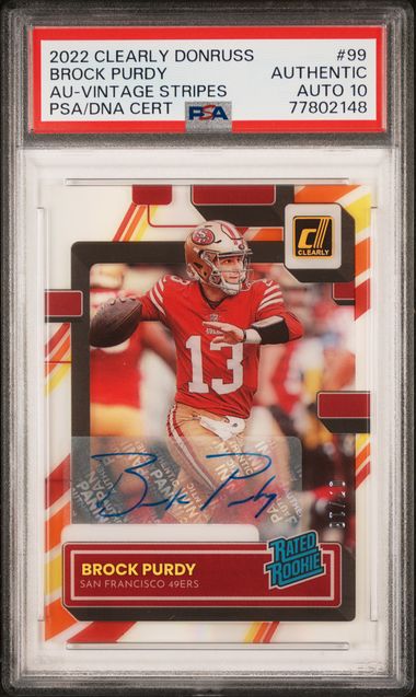 Brock Purdy [Autograph] #374 Prices, 2022 Panini Donruss