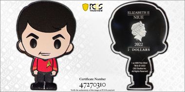 2022 $2 Chibi - Montgomery Scott Star Trek Colorized PR70DCAM