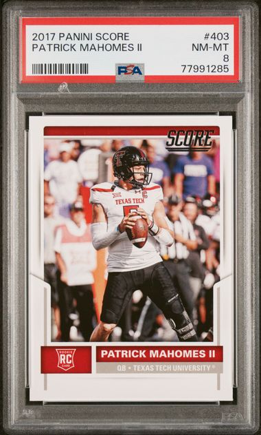 2017 Panini Score NFL Draft #2 Patrick Mahomes II Rookie Card – PSA MINT 9  on Goldin Auctions