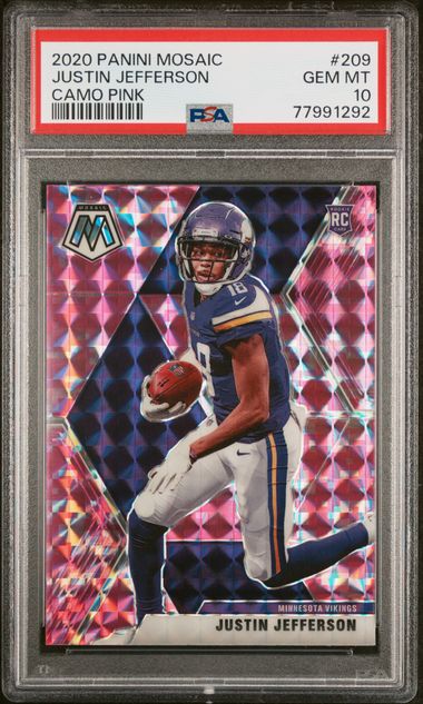 Tom Brady 2020 Panini Mosaic Mosaic Camo Pink #135 (PSA 10)