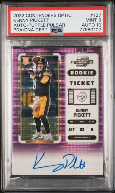 Kenny Pickett 2022 Panini Contenders Season Ticket jersey relic