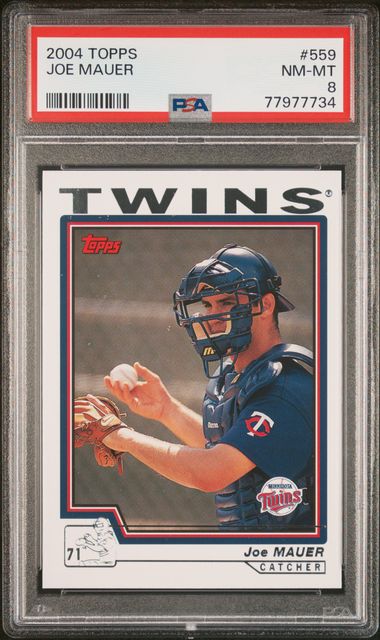 2004 Topps 559 Joe Mauer – PSA NM-MT 8 on Goldin Auctions