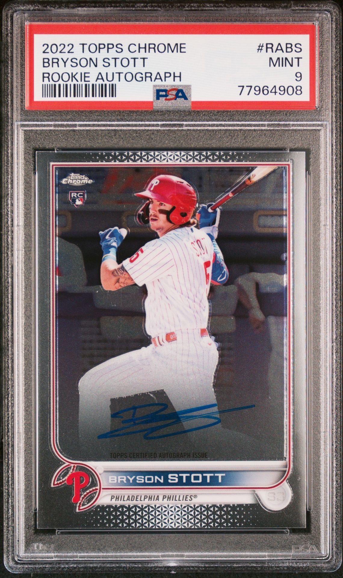 2022 Topps TOPPS CHROME ROOKIE AUTOGRAPHS #RABS Bryson Stott front
