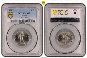 1967 1 Fr Gad-474 MS67