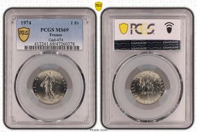 1974 1 Fr Gad-474 MS69