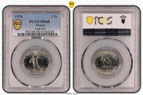 1976 1 Fr Gad-474 MS68