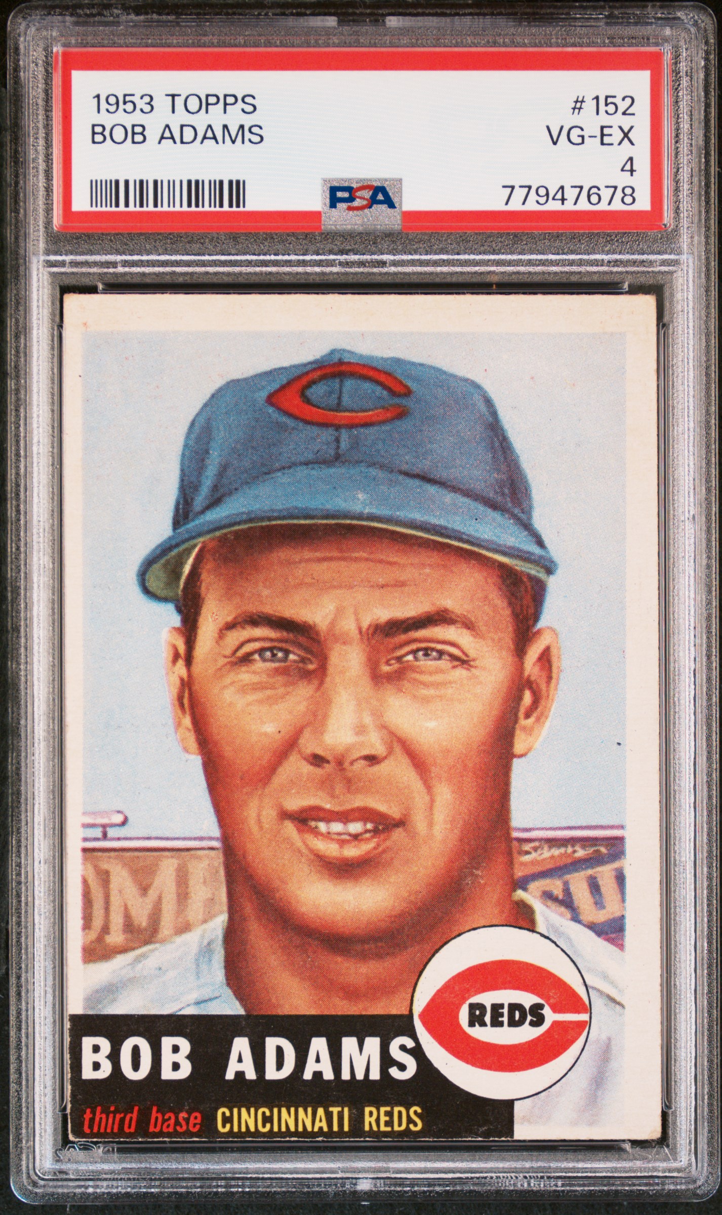 1953 Topps #152 Bob Adams – PSA VG-EX 4
