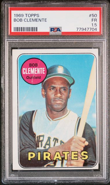 Lot - Bob Clemente 1967 Topps Baseball Card #400.