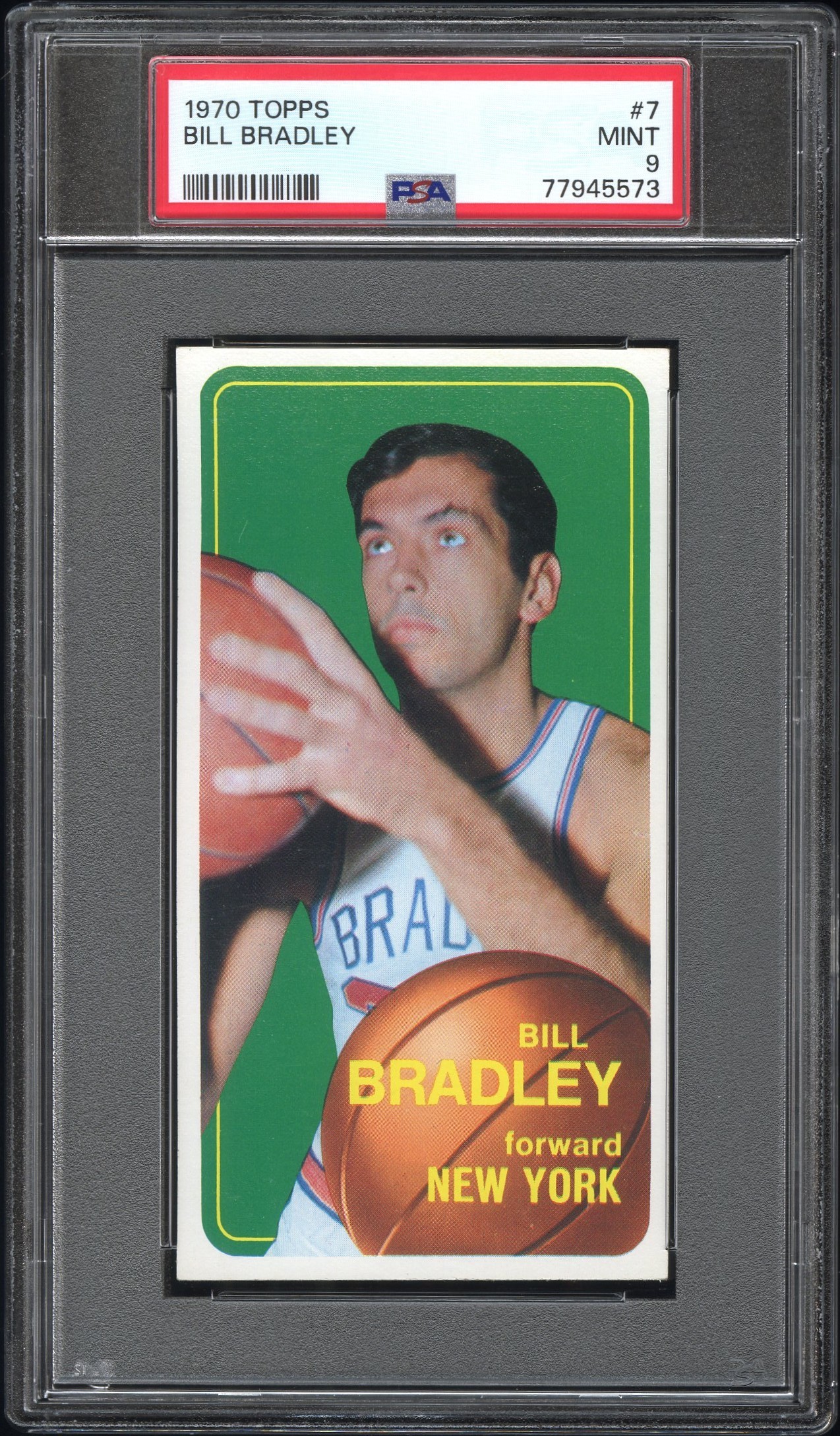 1970 Topps #7 Bill Bradley – PSA MINT 9