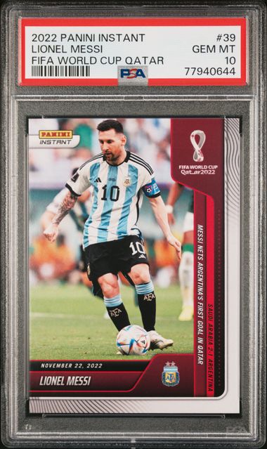 2022 Panini Instant Fifa World Cup Qatar #39 Lionel Messi PSA 10