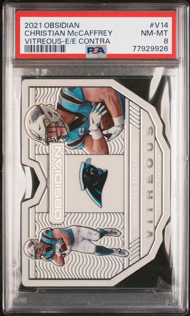 2022 Christian Mccaffrey Obsidian Electric Etch Purple Obsidian